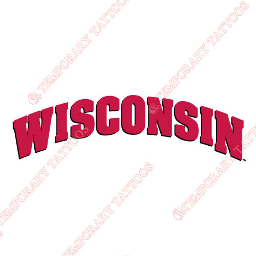 Wisconsin Badgers Customize Temporary Tattoos Stickers NO.7022